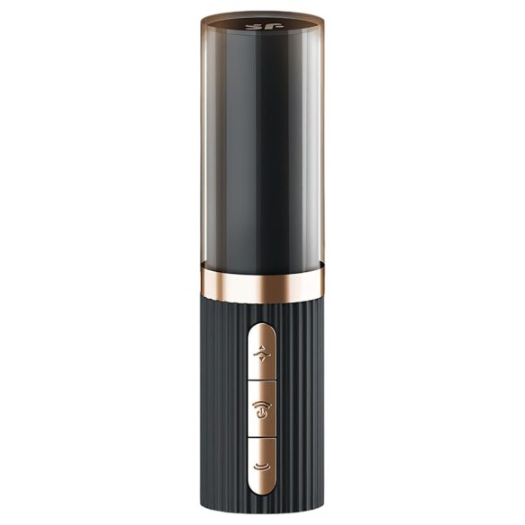 Satisfyer Deep Kiss - vazdušni vibrator u obliku ruža (crna)