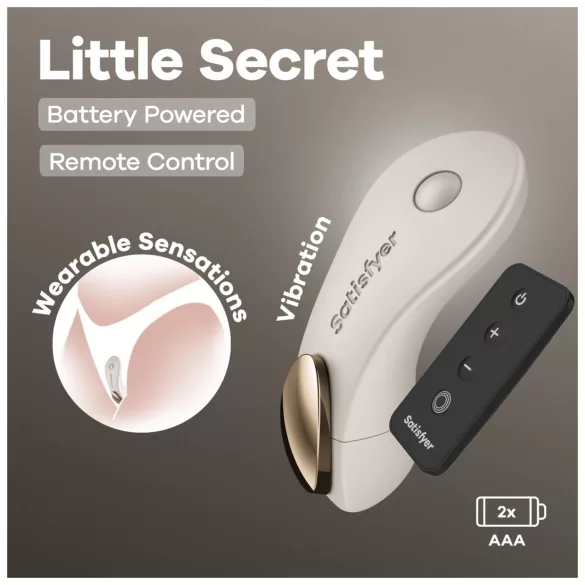 Satisfyer Little Secret - nosivi vibrator za gaćice (beli)