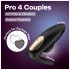 Satisfyer Pro 4 Couples - vazdušni parni vibrator (crni)