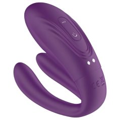   Mrow - akumulatorski, vodootporni trostruki vibrator za parove (ljubičasti)
