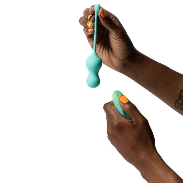 ROMP Cello - вибрационе гејша куглице са даљинским управљачем (зелено)