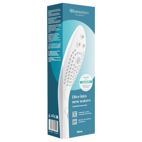 Womanizer Wave - masažni tuš set (beli)