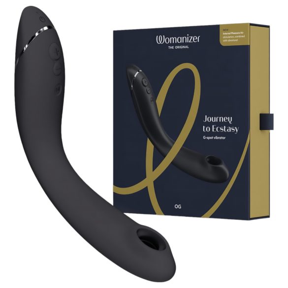 Womanizer OG - punjivi 2u1 vibrator sa vazdušnim pulsacijama (crni)