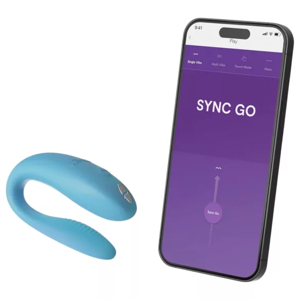 We-Vibe Sync Go - pametan parni vibrator, tirkizni