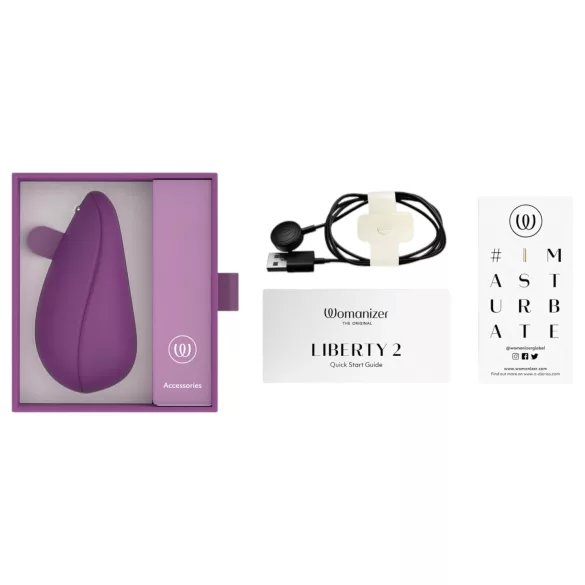 Womanizer Liberty 2 - стимулатор клитора са ваздушним таласима (љубичасти)