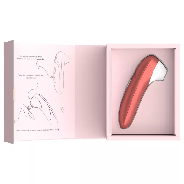 Womanizer Pro - стимулатор клиториса са таласима ваздуха (црвени)