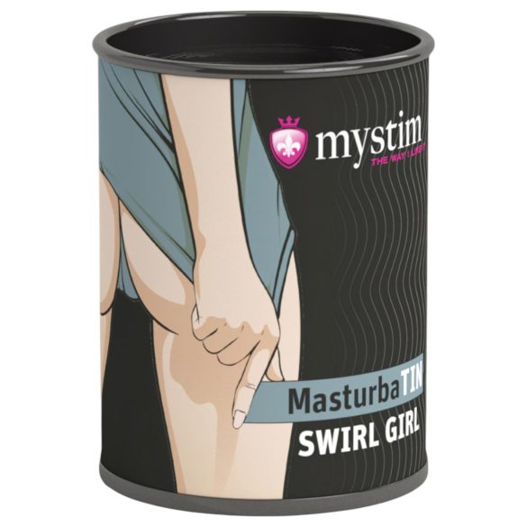Mystim MasturbaTIN Swirl Girl - talasasti masturbator (bela)
