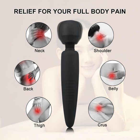 Mrow - vodootporni masažer na baterije (crni)