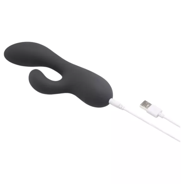le Wand Soft Rabbit - 2 motorni vibrator sa klitorisom (crni)