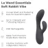 le Wand Soft Rabbit - 2 motorni vibrator sa klitorisom (crni)