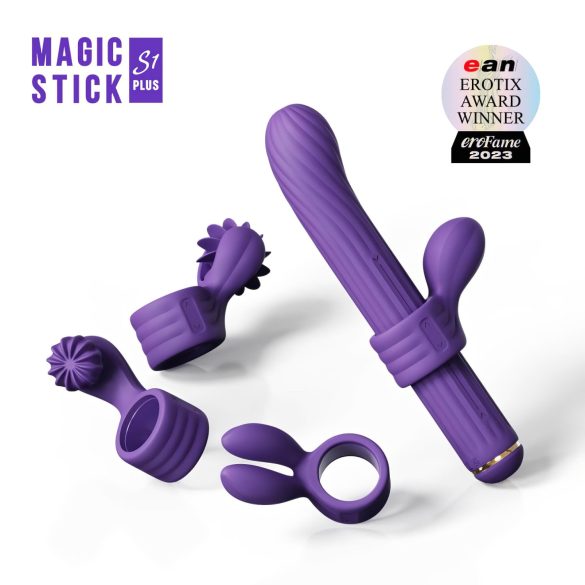 Magic Stick - vibrator sa promenljivim nastavcima (ljubičasti)
