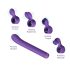 Magic Stick - vibrator sa promenljivim nastavcima (ljubičasti)