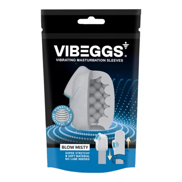VIBEGGS Blow Misty - vibrirajuće jaje masturbator (belo)
