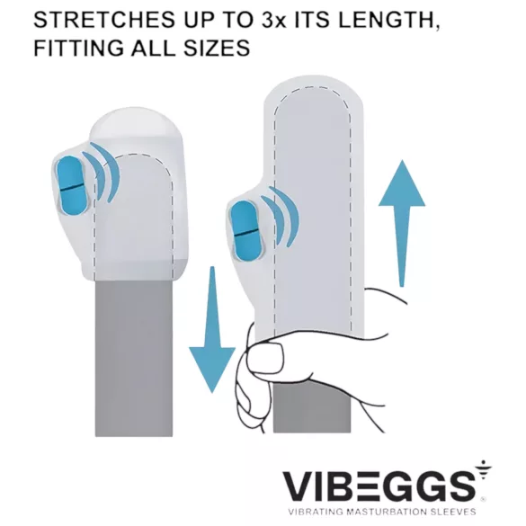 VIBEGGS Blow Misty - vibrirajuće jaje masturbator (belo)
