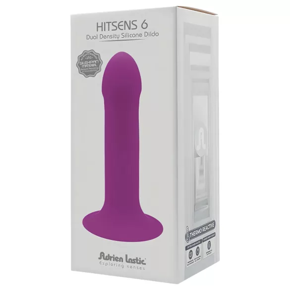 Adrien Lastic Hitsens 6 - termo‑reaktivni dildo (ljubičasti)