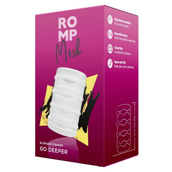 ROMP Mosh - fleksibilni putni masturbator (prozirni)