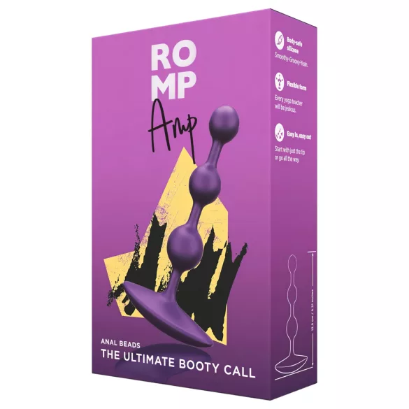 ROMP Amp - ljubičasti analni dildo sa perlama
