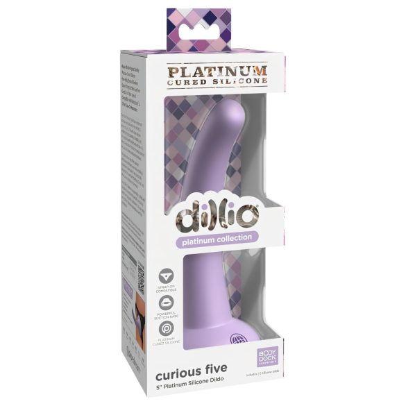 Dillio Curious Five - Dildo sa vakuum bazom (15cm) - ljubičasta