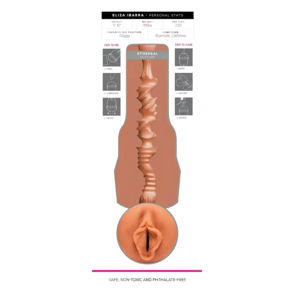 Fleshlight Eliza Ibarra Ethereal - реалистична вештачка вагина (природна)