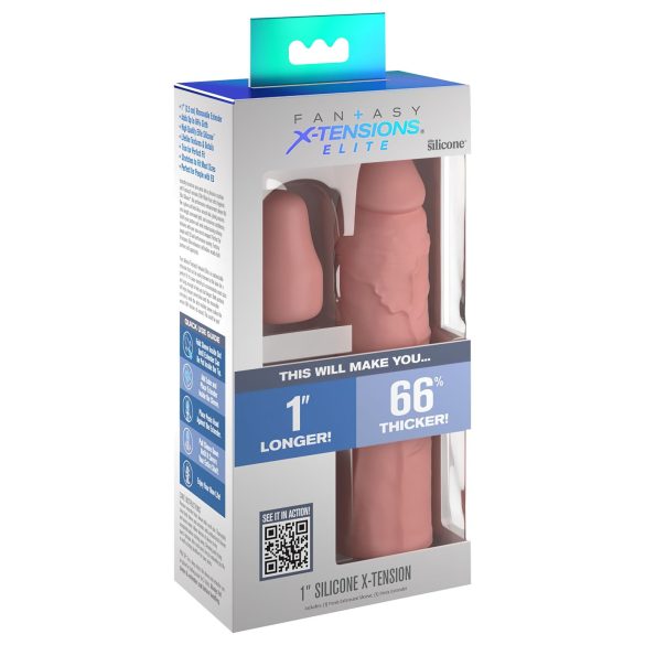 X-TENSION Elite 1 - prilagodljivi penis rukav (natur)