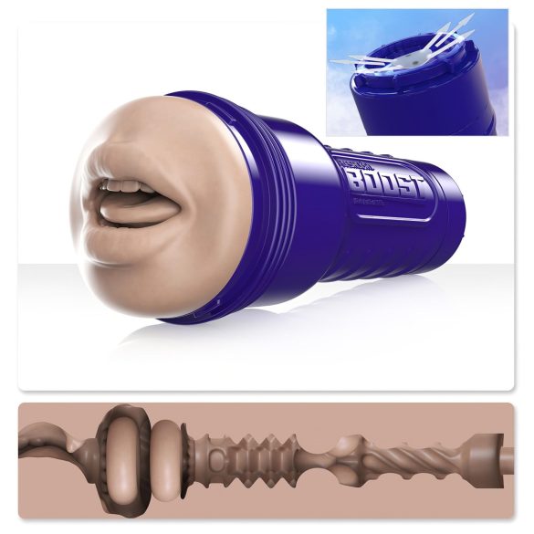 Fleshlight Boost Usne - realistična usta masturbator (prirodna)