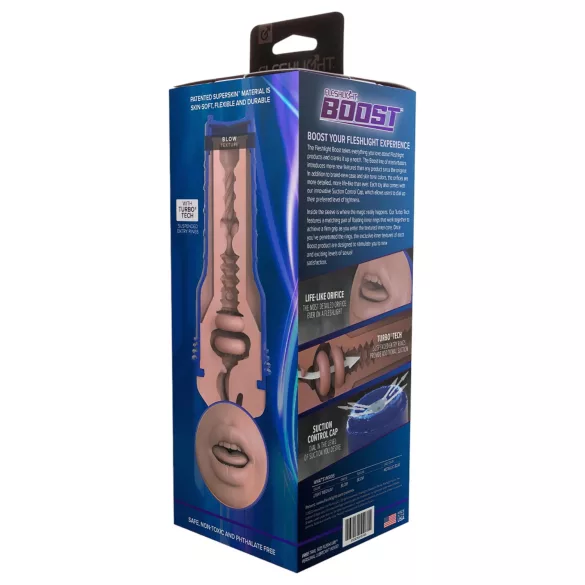 Fleshlight Boost Usne - realistična usta masturbator (prirodna)