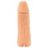 Prirodna koža - penis rukavac & veštačka vagina - 18cm (prirodno)