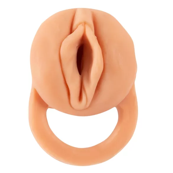 Prirodna koža - penis rukavac & veštačka vagina - 18cm (prirodno)