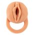 Prirodna koža - penis rukavac & veštačka vagina - 18cm (prirodno)