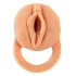 Prirodna koža - penis rukavac & veštačka vagina - 18cm (prirodno)