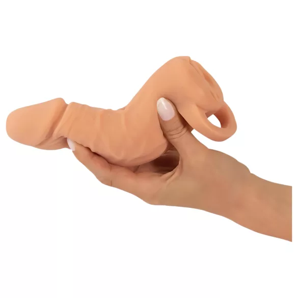 Prirodna koža - penis rukavac & veštačka vagina - 18cm (prirodno)