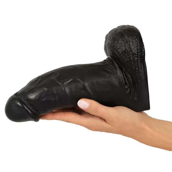 Realistixxx Real Giant - dildо са тестисима - 22 cm (црни)