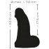 Realistixxx Real Giant - dildо са тестисима - 22 cm (црни)