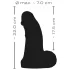 Realistixxx Real Giant - dildо са тестисима - 22 cm (црни)