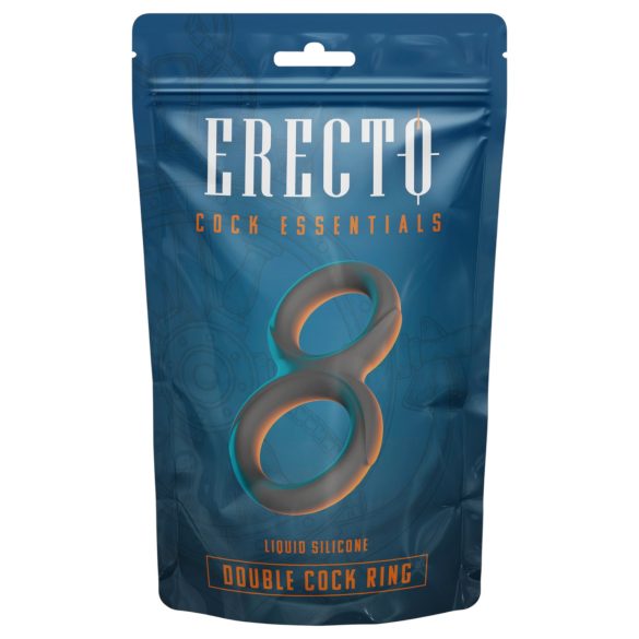 Erecto - dupla prsten za penis (crni)