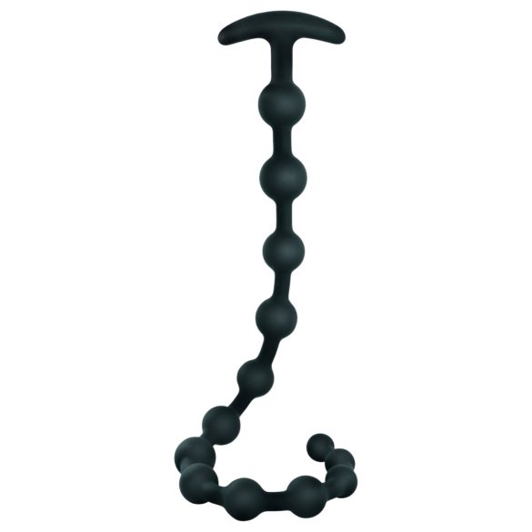 Black Velvet - analni dildo sa perlama (crni)