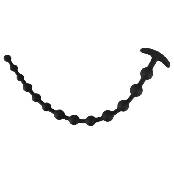 Black Velvet - analni dildo sa perlama (crni)