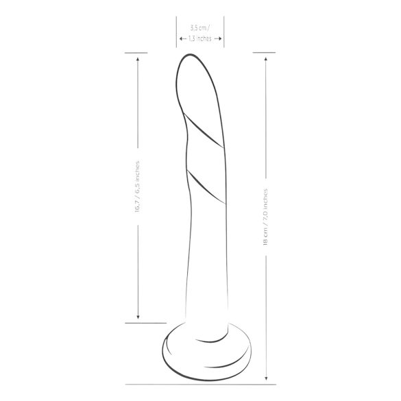 ROMP Dizi - fleksibilni silikonski dildo (pink-narandžasti)