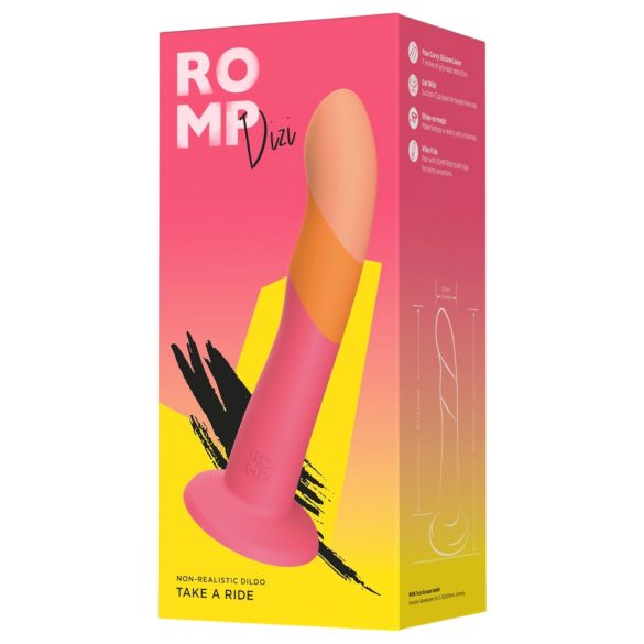 ROMP Dizi - fleksibilni silikonski dildo (pink-narandžasti)