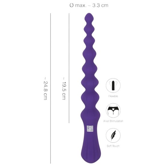 You2Toys - Kuglasti fleksibilni analni dildo (ljubičasti)