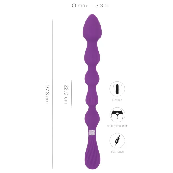 You2Toys - Fleksibilni analni dildo sa kuglicama - (ljubičasti)