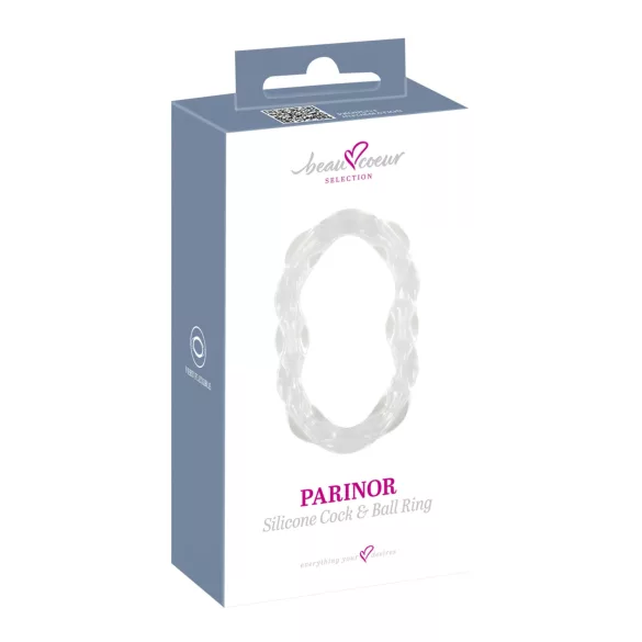 Beau Coeur Parinor - prsten za penis i testise (prozirni)