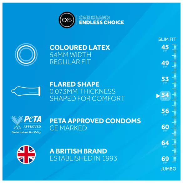 EXS Crna - lateks kondom - crna boja (12 kom)