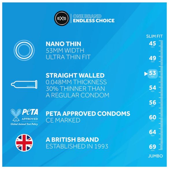 EXS Nano Thin - ultratanki kondomi (3 komada)