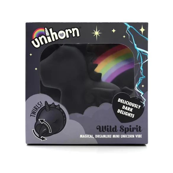 Unihorn Wild Spirit - crni akumulatorski stimulator klitorisa