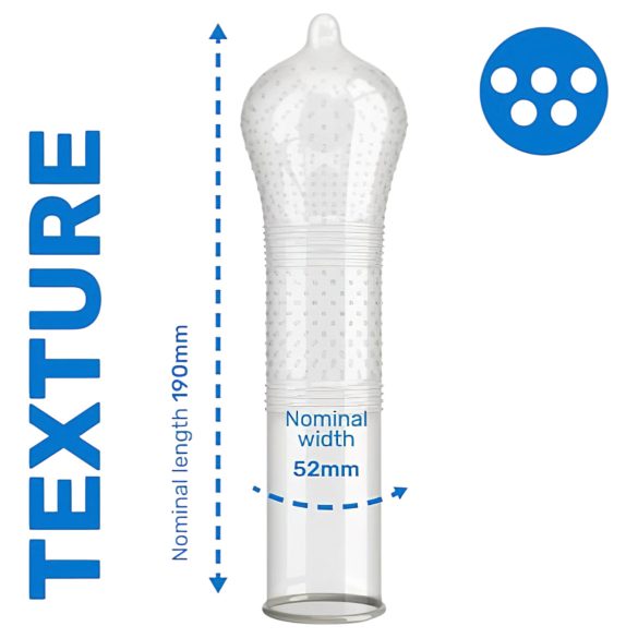 Pasante - rebrasti, tačkani kondom (12 komada)