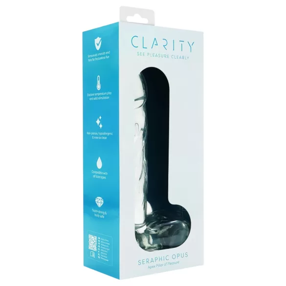 Clarity Seraphic Opus - stakleni G-tačka dildo (proziran)