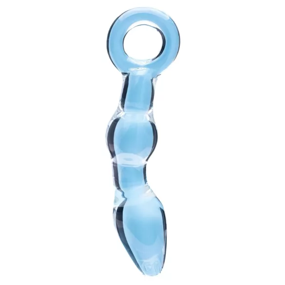 Clarity Utopian Mystique - rebrasti stakleni analni dildo (proziran)
