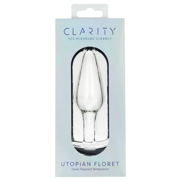 Clarity Utopian Floret - stakleni analni čep (proziran)