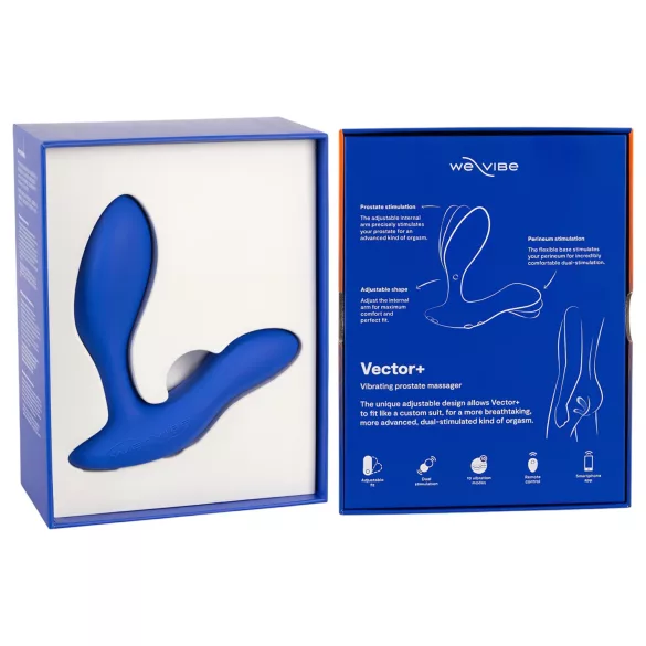 We-Vibe Vector+ - pametan analni vibrator na baterije (plavi)